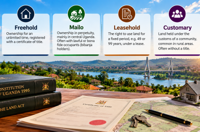 Mailo, freehold, leasehold and customary land: what Uganda's tenure types mean for buyers