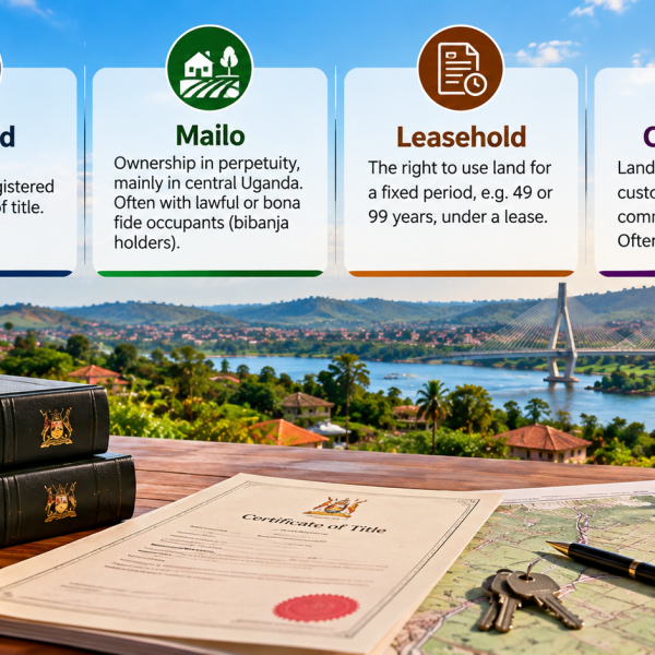 Mailo, freehold, leasehold and customary land: what Uganda's tenure types mean for buyers
