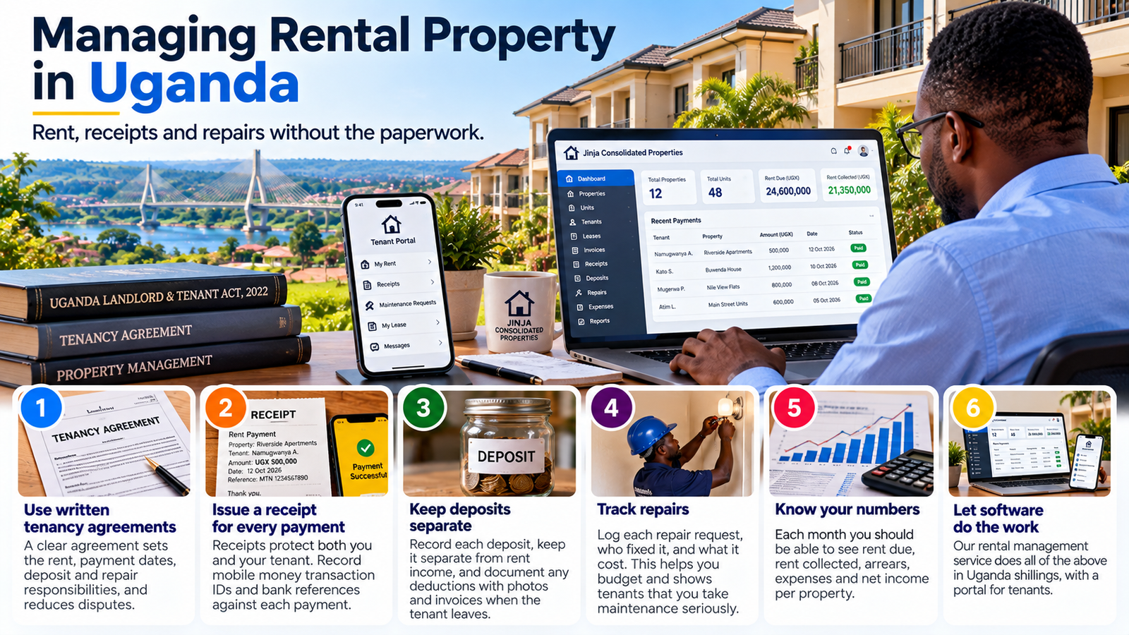 Managing rental property in Uganda: rent, receipts and repairs without the paperwork