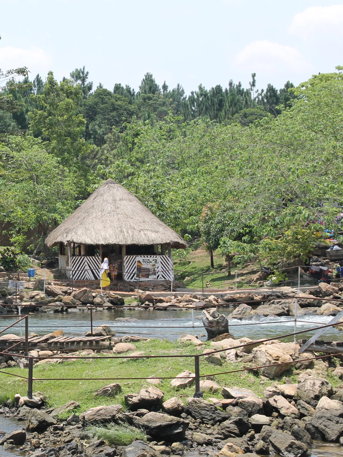 A riverside garden on the Nile at Jinja