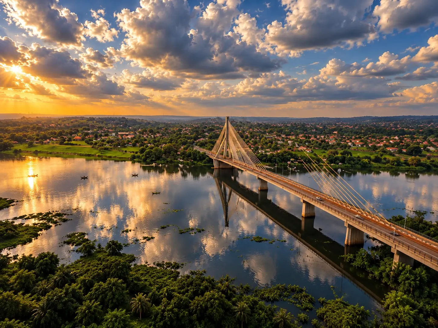 The Nile and the bridge from above